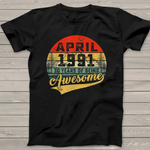 Vintage Retro April 1991 Over 30th Birthday Gift Over  30 Years Old Birthday Shirt 30th birthday shirts - Scotstee Shop