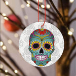 Sugar Skull Ornament Day of Dead Sugar Skull Happy Halloween Ornament Gift - Scotstee Shop
