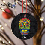 Sugar Skull Ornament Personalized Ornaments Sugar Skull LGBT Gay Pride Rainbow Gift Happy Halloween Ornament - Scotstee Shop
