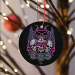 Sugar Skull Ornament Demon Sugar Skull Happy Halloween Ornament Gift Halloween Tree Decorations Halloween Gift - Scotstee Shop