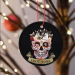 Sugar Skull Ornament Cute French Bulldog I Hate People Sugar Skull Dog Happy Halloween Ornament Gift - Scotstee Shop
