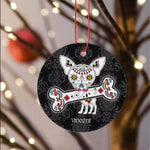 Sugar Skull Ornament Personalized Ornaments Dia De Los Muertos Sugar Skull Chihuahua Happy Halloween Ornament Gift - Scotstee Shop