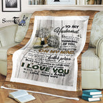 Scotstee Shop - Fleece Blanket - Cute Letter To Husband Lovely Gift Father Day Fleece Blanket