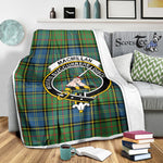 Scotstee Shop Tartan Plaid Blanket MacMillan Hunting Ancient Clan Crest Badge Scottish Tartan Plaid Sherpa Blanket
