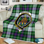 Scotstee Shop - Scotstee Shop Tartan Plaid Fleece Blankets MacKenzie Dress Modern Clan Crest Badge Tartan Fleece Blanket Scottish