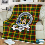 Scotstee Shop - Scotstee Shop Tartan Plaid Fleece Blankets MacMillan Clan Badge Tartan Fleece Blanket Scottish