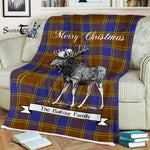 Scotstee Shop - Scotstee Shop Tartan Plaid Fleece Blankets With Moose Clan Balfour Modern Tartan Plaid Christmas Blanket