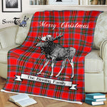 Scotstee Shop - Scotstee Shop Tartan Plaid Fleece Blankets With Moose Clan Binning Tartan Plaid Christmas Blanket