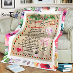 Scotstee Shop - Fleece Blanket - Personalized gift Daughter Gift Letter To My Daughter From Mom Gifts fleece blanket