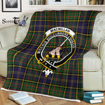 Scotstee Shop - Scotstee Shop Tartan Plaid Fleece Blankets MacMillan Hunting Modern Clan Crest Badge Tartan Fleece Blanket Scottish