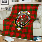Scotstee Shop - Scotstee Shop Tartan Plaid Fleece Blankets MacKinnon Clan Crest Badge Tartan Fleece Blanket Scottish