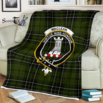 Scotstee Shop - Scotstee Shop Tartan Plaid Fleece Blankets MacLean Hunting Clan Crest Badge Tartan Fleece Blanket Scottish