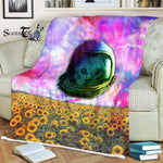 Scotstee Shop - Scotstee Shop Blanket Astronaut Cat Sunflower Hippie Fleece Blanket