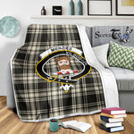 Scotstee Shop - Scotstee Shop Tartan Plaid Fleece Blankets Menzies Ancient Clan Crest Badge Tartan Fleece Blanket Scottish