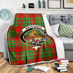 Scotstee Shop Tartan Plaid Blanket MacGregor Modern Clan Crest Badge Scottish Tartan Plaid Sherpa Blanket