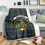 Scotstee Shop Tartan Plaid Blanket MacLaren Clan Crest Badge Scottish Tartan Plaid Sherpa Blanket