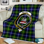 Scotstee Shop - Scotstee Shop Tartan Plaid Fleece Blankets MacNeill Of Barra Modern Clan Crest Badge Tartan Fleece Blanket Scottish