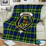 Scotstee Shop - Scotstee Shop Tartan Plaid Fleece Blankets Monteith Clan Crest Badge Tartan Fleece Blanket Scottish