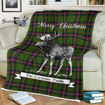 Scotstee Shop - Scotstee Shop Tartan Plaid Fleece Blankets With Moose Clan Cochrane Hunting Tartan Plaid Christmas Blanket