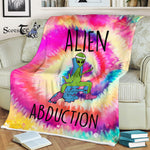 Scotstee Shop - Scotstee Shop Blanket Alien Abduction Rainbow Hippie Fleece Blanket