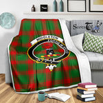 Scotstee Shop Tartan Plaid Blanket Middleton Clan Crest Badge Scottish Tartan Plaid Sherpa Blanket