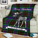 Scotstee Shop - Scotstee Shop Tartan Plaid Fleece Blankets With Moose Clan Brodie Hunting Tartan Plaid Christmas Blanket