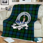 Scotstee Shop - Scotstee Shop Tartan Plaid Fleece Blankets MacKay Modern Clan Badge Tartan Fleece Blanket Scottish