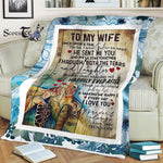 Scotstee Shop - Personalized Gift Wife Art To My Wife He Sent Me You Gifts Fleece Blanket