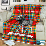 Scotstee Shop - Scotstee Shop Tartan Plaid Fleece Blankets With Moose Clan Chattan Modern Tartan Plaid Christmas Blanket