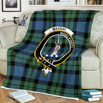 Scotstee Shop - Scotstee Shop Tartan Plaid Fleece Blankets MacKay Ancient Clan Crest Badge Tartan Fleece Blanket Scottish