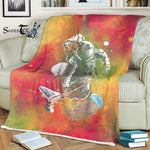 Scotstee Shop - Scotstee Shop Blanket Astronaut Jellyfish Galaxy Hippie Fleece Blanket