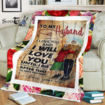 Scotstee Shop - Personalized Gift Letter To My Husband Trendy Gift For Family Funny Quotes Love Gifts Fleece Blanket