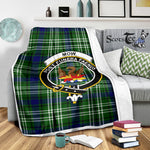 Scotstee Shop Tartan Plaid Blanket Mow Clan Crest Badge Scottish Tartan Plaid Sherpa Blanket