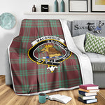 Scotstee Shop Tartan Plaid Blanket MacGregor Hunting Ancient Clan Crest Badge Scottish Tartan Plaid Sherpa Blanket