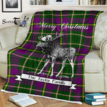 Scotstee Shop - Scotstee Shop Tartan Plaid Fleece Blankets With Moose Clan Taylor Tartan Plaid Christmas Blanket