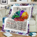 Scotstee Shop - Personalized Gift Letter To My Wife Love Quote For Wife Matching Couples Gift Fleece Blanket