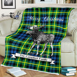 Scotstee Shop - Scotstee Shop Tartan Plaid Fleece Blankets With Moose Clan Campbell Of Breadalbane Ancient Tartan Plaid Christmas Blanket