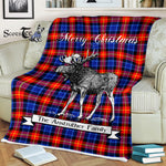 Scotstee Shop - Scotstee Shop Tartan Plaid Fleece Blankets With Moose Clan Anstruther Tartan Plaid Christmas Blanket