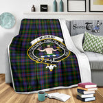 Scotstee Shop Tartan Plaid Blanket Murray Of Atholl Modern Clan Crest Badge Scottish Tartan Plaid Sherpa Blanket