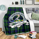 Scotstee Shop Tartan Plaid Blanket MacNeill Of Colonsay Hunting Clan Badge Scottish Tartan Plaid Sherpa Blanket, Tartan Blanket, Plaid Blanket, Scottish Blanket, Gift Christmas Blanket, Christmas Blanket, Mother Day Gift, Father Day Gift