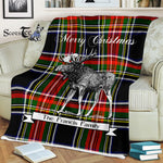 Scotstee Shop - Scotstee Shop Tartan Plaid Fleece Blankets With Moose Clan Francis Tartan Plaid Christmas Blanket