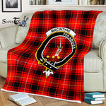 Scotstee Shop - Scotstee Shop Tartan Plaid Fleece Blankets MacIntyre Modern Clan Crest Badge Tartan Fleece Blanket Scottish