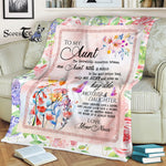 Scotstee Shop - Personalized gift to My Aunt From Niece Flower Lover Gift Fleece Blanket