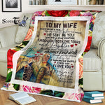 Scotstee Shop - Personalized Gift Letter To My Wife Funny Gift For Her And I Love Her Forever Fleece Blanket