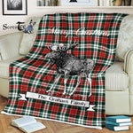 Scotstee Shop - Scotstee Shop Tartan Plaid Fleece Blankets With Moose Clan Graham Tartan Plaid Christmas Blanket