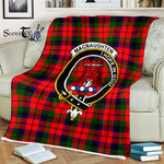 Scotstee Shop - Scotstee Shop Tartan Plaid Fleece Blankets MacNaughton Clan Crest Badge Tartan Fleece Blanket Scottish