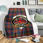 Scotstee Shop Tartan Plaid Blanket MacDuff Hunting Modern Clan Crest Badge Scottish Tartan Plaid Sherpa Blanket