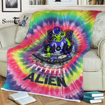 Scotstee Shop - Scotstee Shop Blanket Alien Music DJ Tie Dye Hippie Fleece Blanket