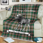 Scotstee Shop - Scotstee Shop Tartan Plaid Fleece Blankets With Moose Clan Craig Ancient Tartan Plaid Christmas Blanket