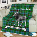 Scotstee Shop - Scotstee Shop Tartan Plaid Fleece Blankets With Moose Clan Duncan of Sketraw Tartan Plaid Christmas Blanket